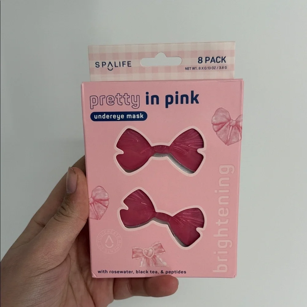 SPALIFE “Pretty in Pink” Bow Undereye Masks (8 Pack) NEW